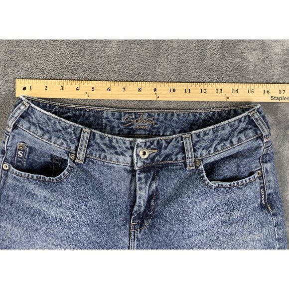 Silver Jeans Women's 32x32 Flared Slit Hem Blue Medium Wash - Picture 11 of 14